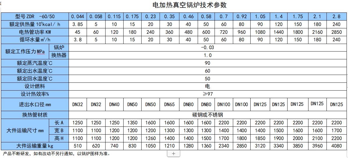 電加熱型真空鍋爐